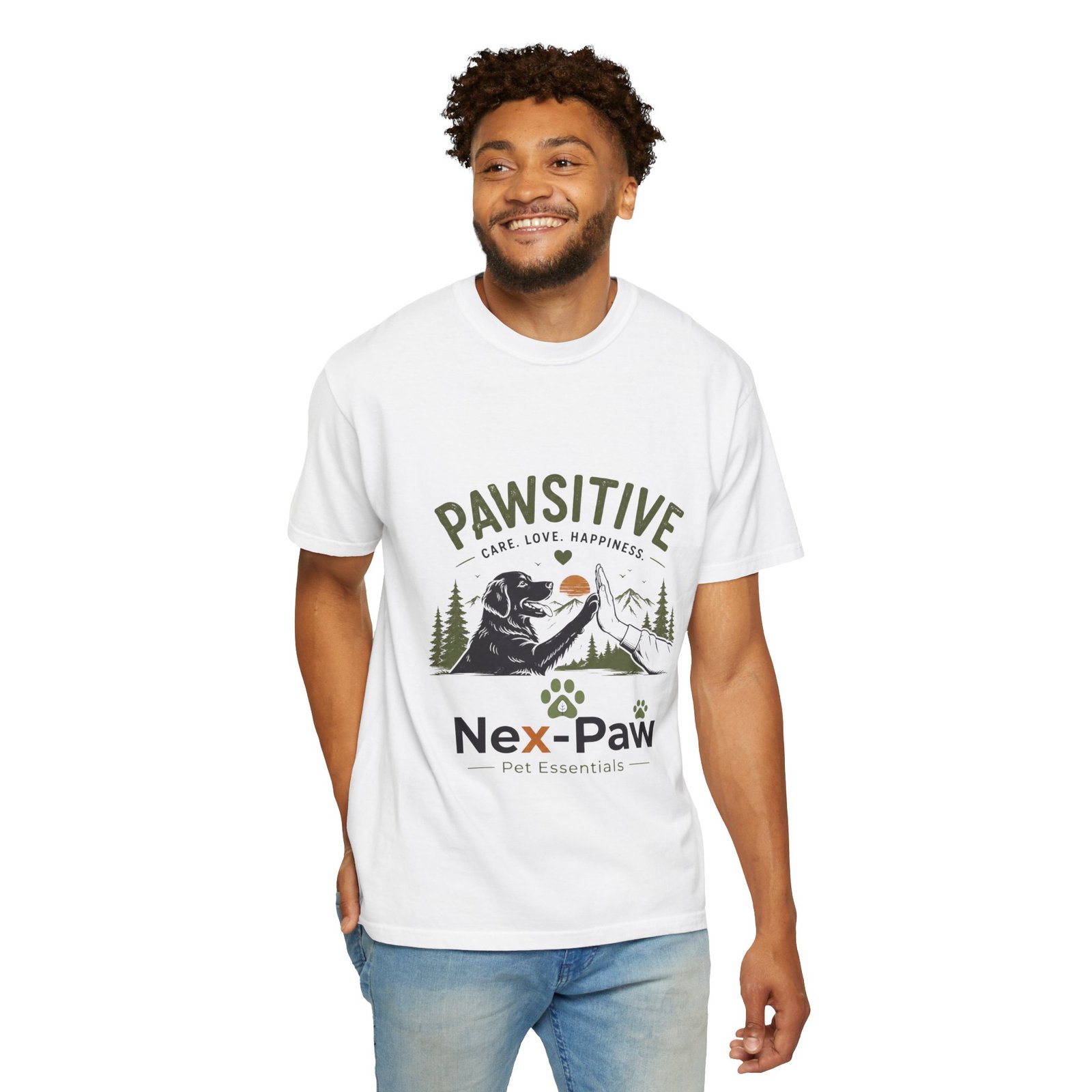 Pawsitive Nex-Paw Pet T-Shirt — ‘Pawsitive’ Graphic Tee for Dog Lovers - Image 9