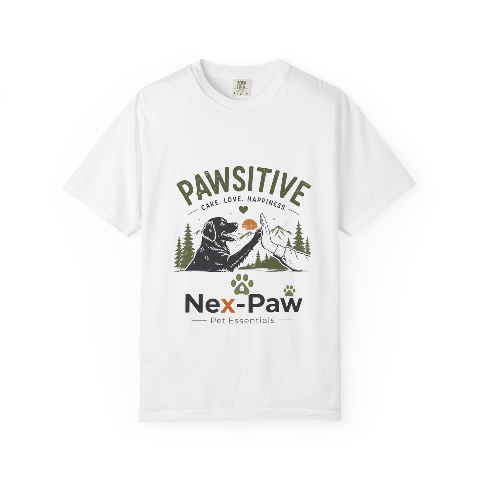 Pawsitive Nex-Paw Pet T-Shirt — ‘Pawsitive’ Graphic Tee for Dog Lovers - Image 2