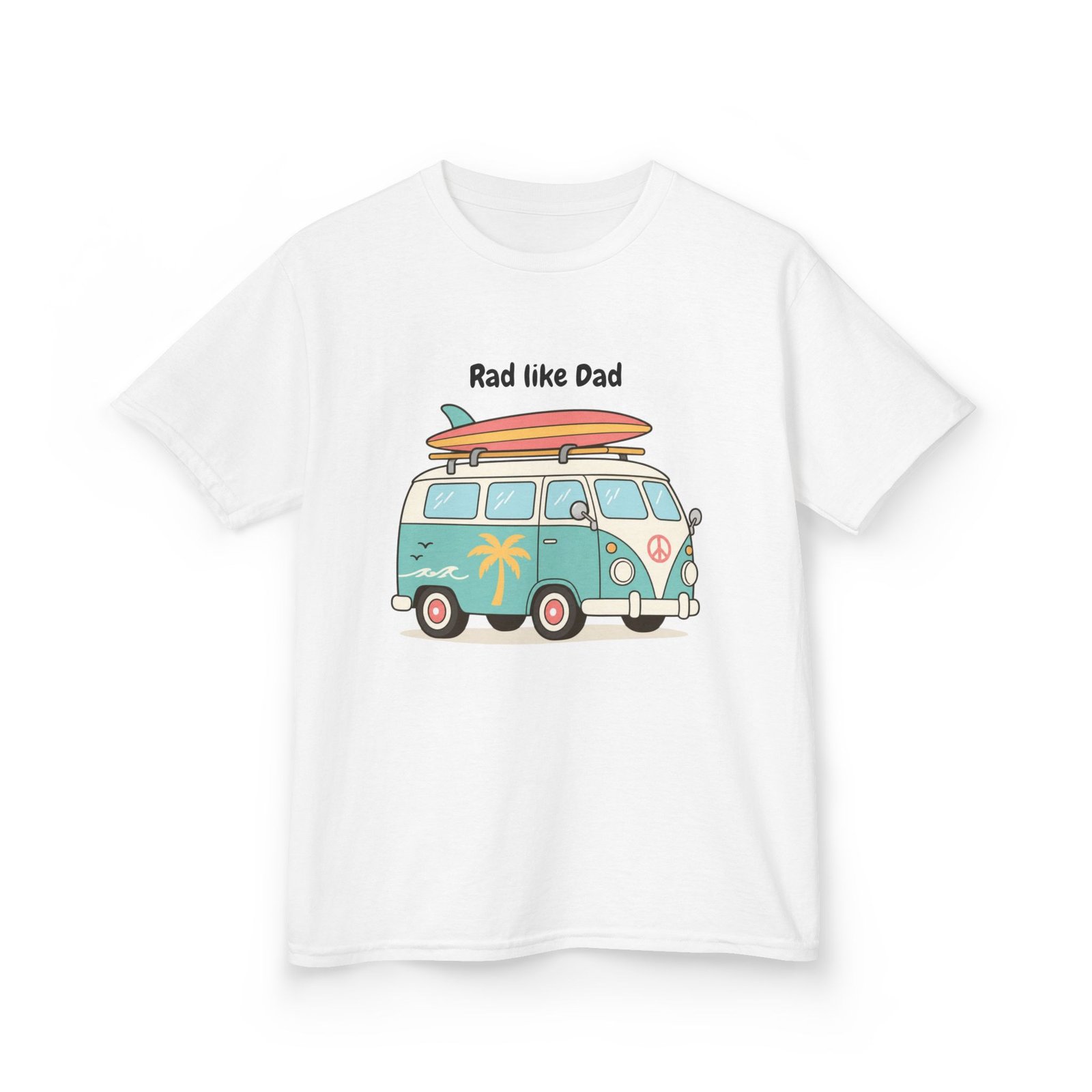 Kids Tee — "Rad like Dad" Retro Surf Van Youth T‑Shirt - Image 3