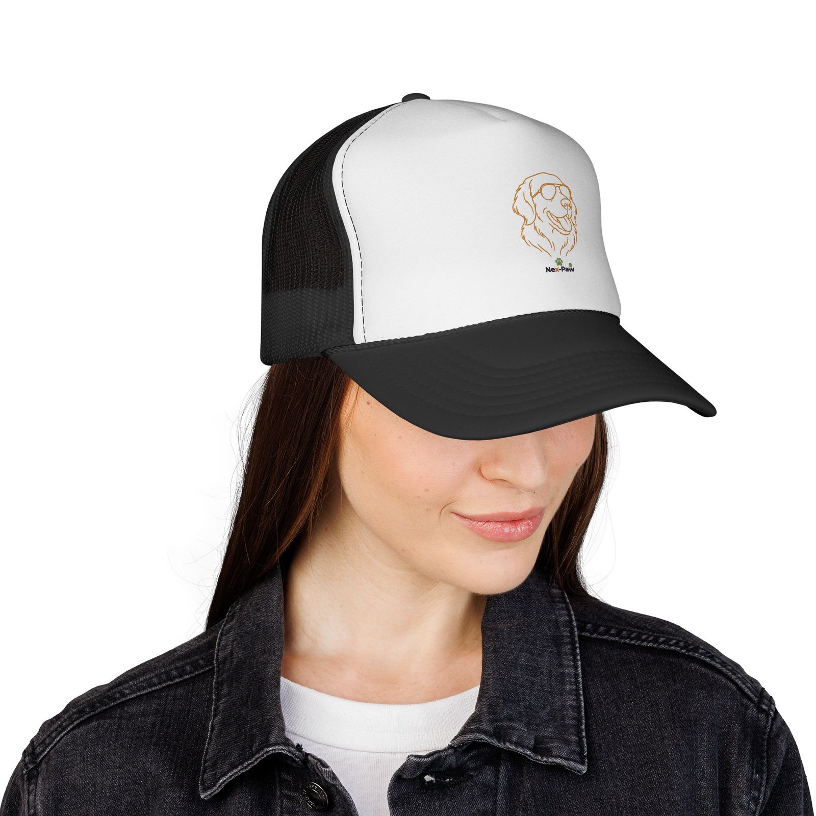 Golden Retriever Trucker Cap β Embroidered Dog Face Mesh Hat - Image 4