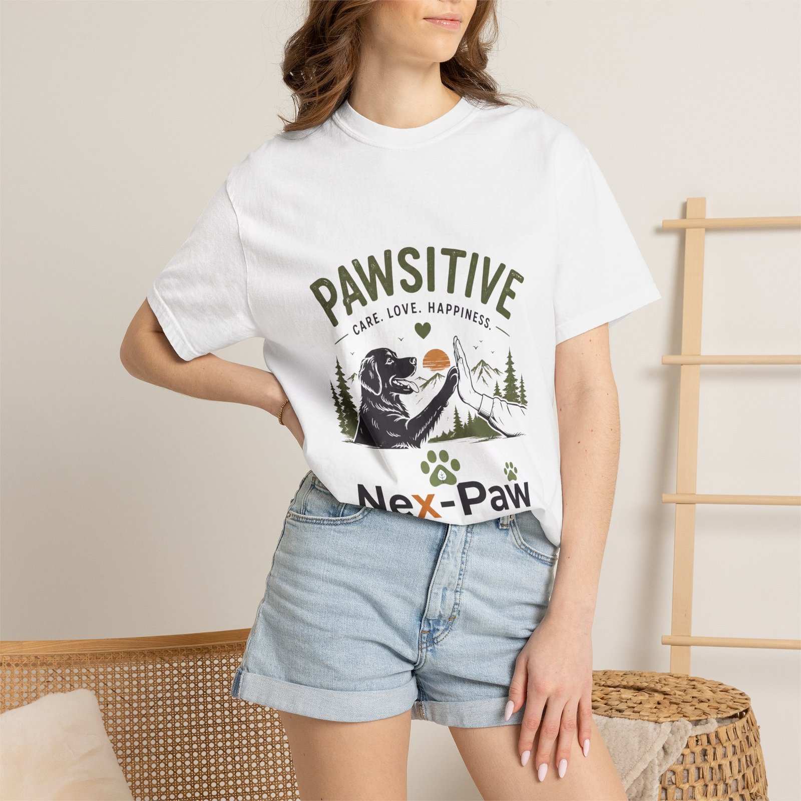 Pawsitive Nex-Paw Pet T-Shirt — ‘Pawsitive’ Graphic Tee for Dog Lovers - Image 5