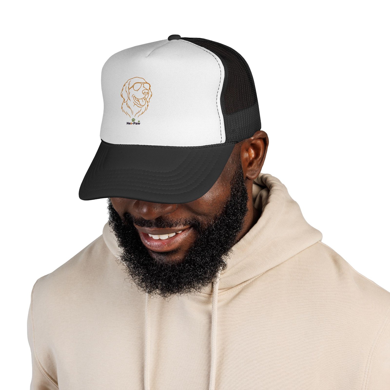 Golden Retriever Trucker Cap β Embroidered Dog Face Mesh Hat - Image 5