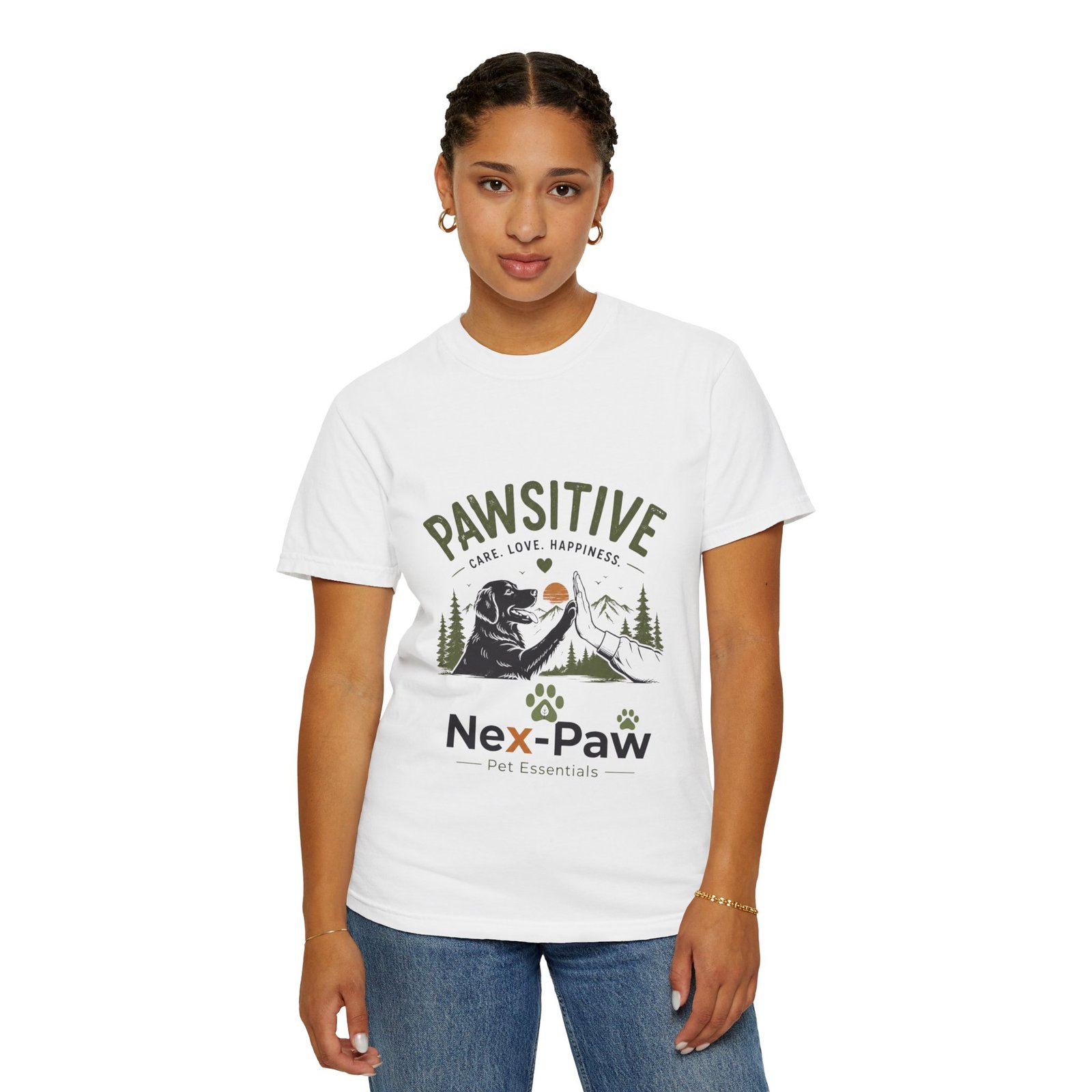 Pawsitive Nex-Paw Pet T-Shirt — ‘Pawsitive’ Graphic Tee for Dog Lovers - Image 7