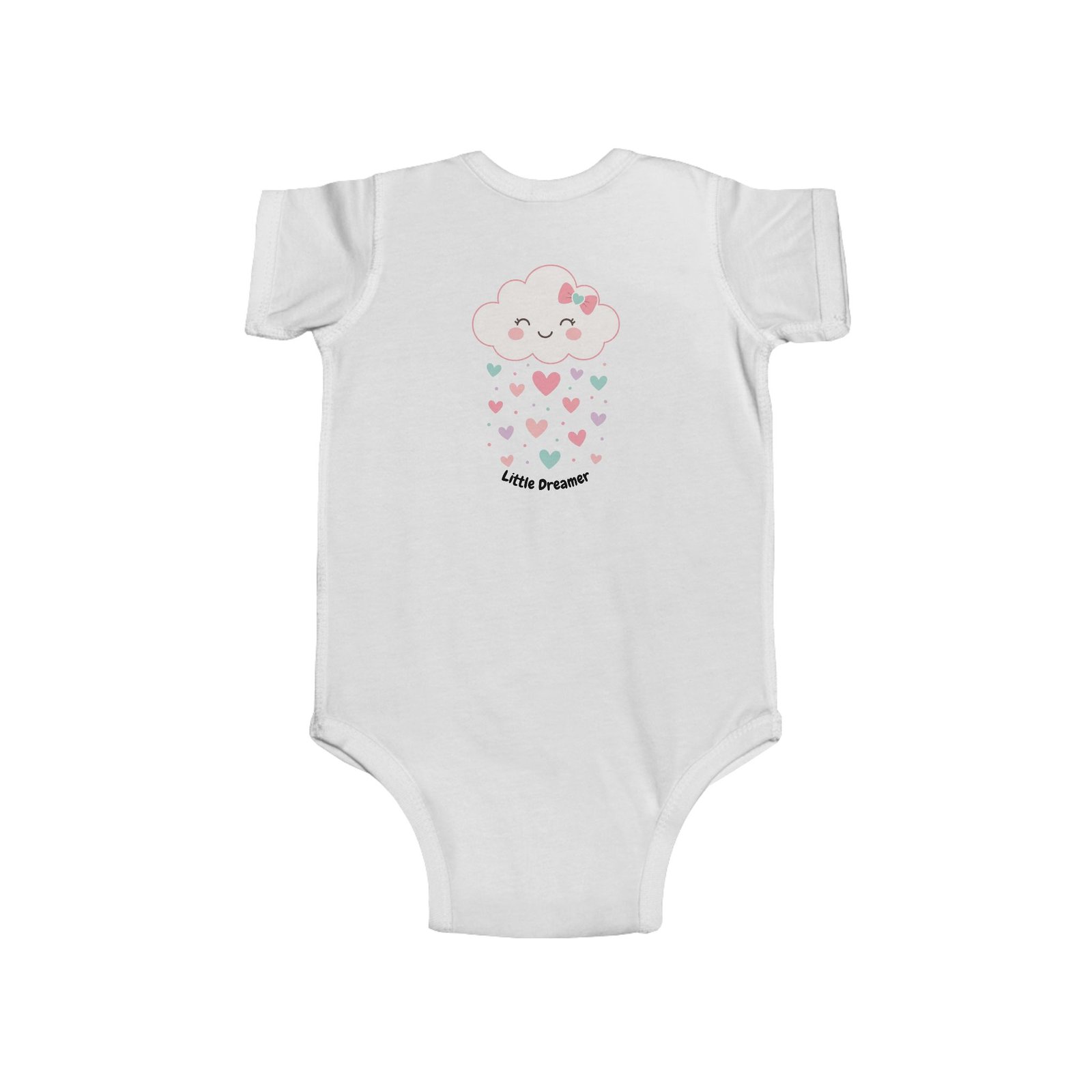 NEX Infant Bodysuit - Cute Cloud & Hearts "Little Dreamer" Baby Onesie - Image 2