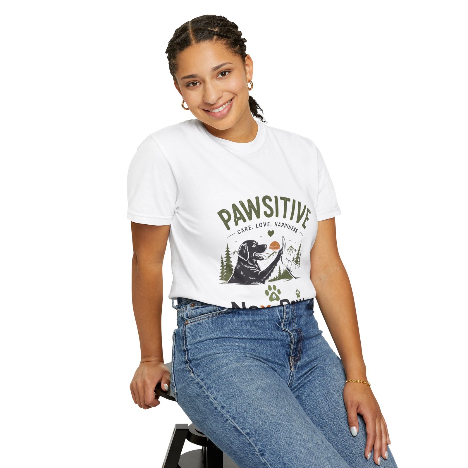 Pawsitive Nex-Paw Pet T-Shirt — ‘Pawsitive’ Graphic Tee for Dog Lovers - Image 8