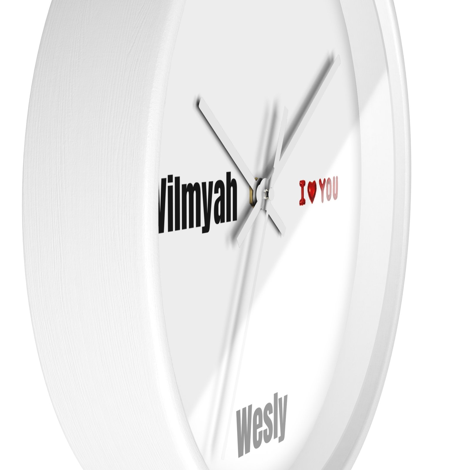 Personalized Name Wall Clock — Custom Family Names with “I YOU” Accent - Image 11