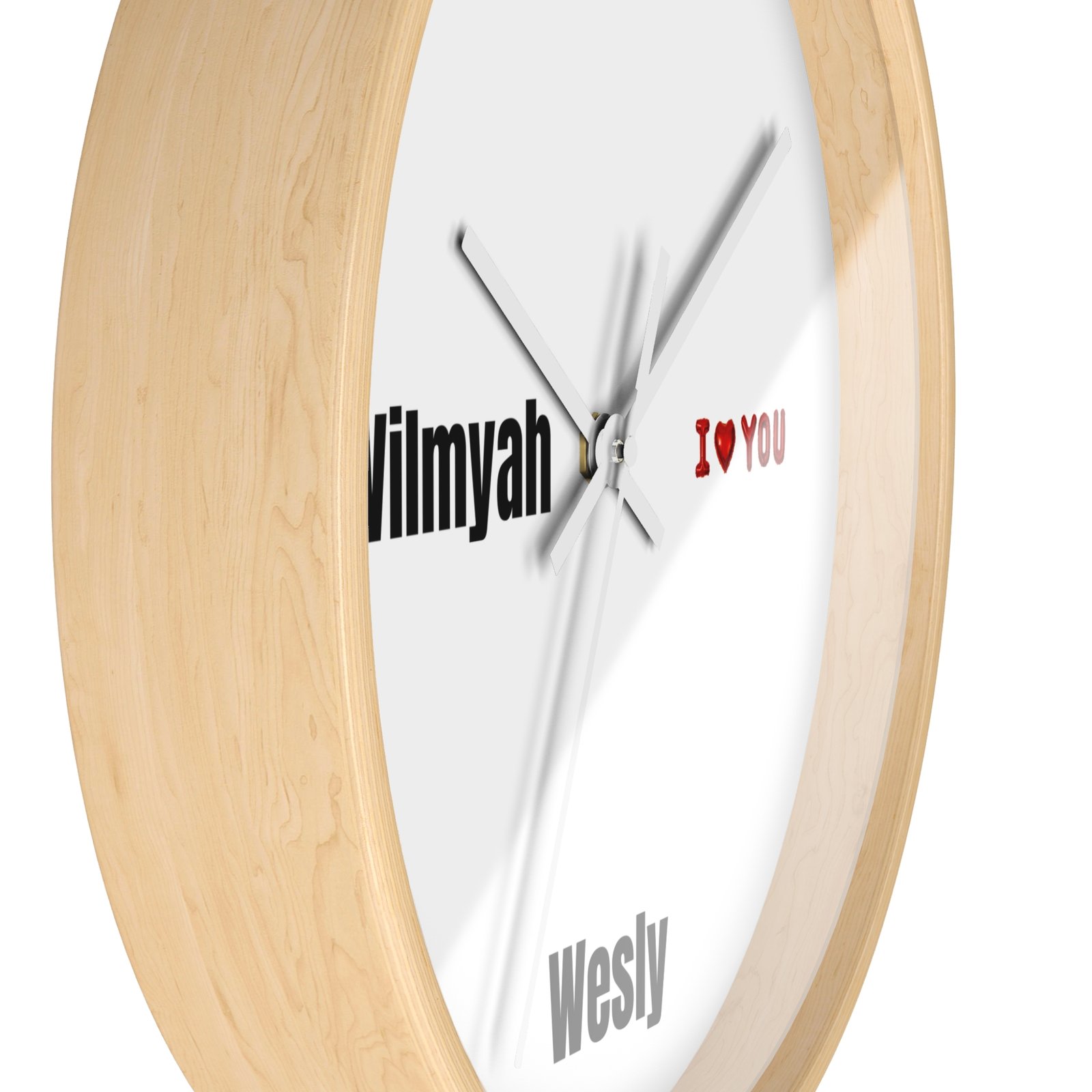 Personalized Name Wall Clock — Custom Family Names with “I YOU” Accent - Image 17