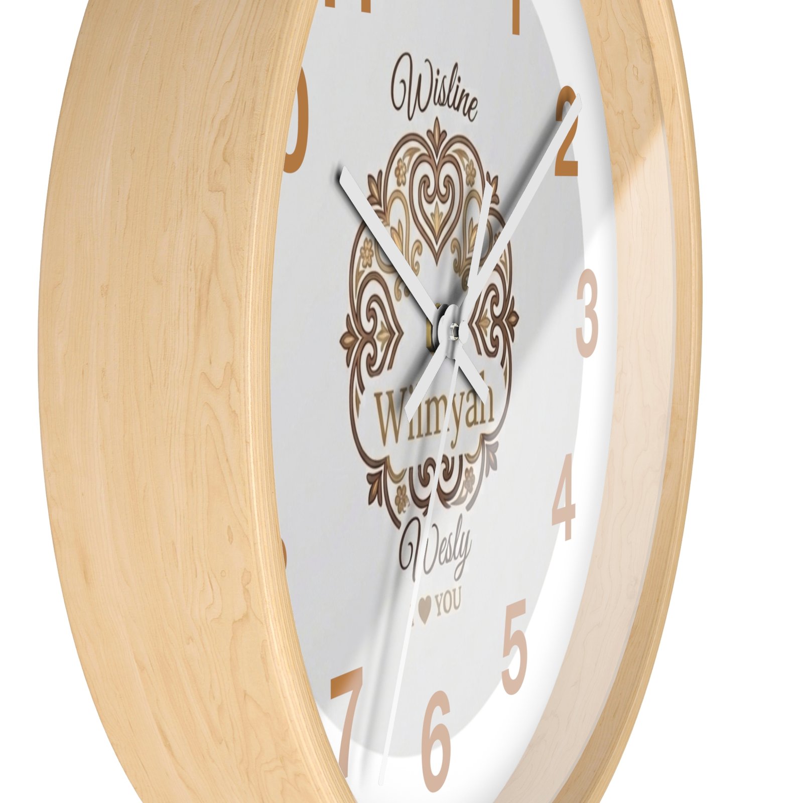 Personalized Heart Monogram Wall Clock β Custom Name Romantic Home Decor - Image 5
