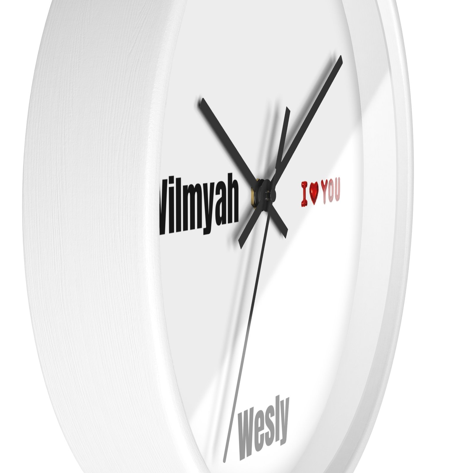 Personalized Name Wall Clock — Custom Family Names with “I YOU” Accent - Image 8