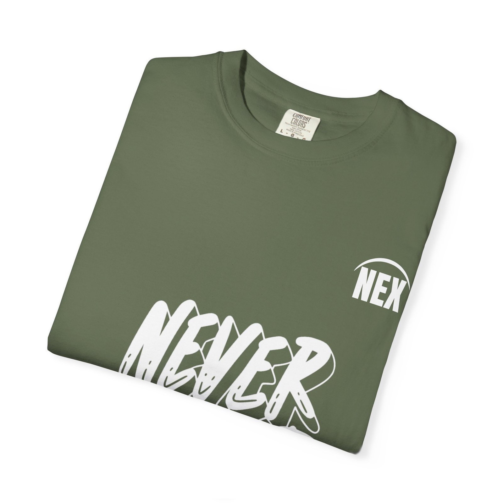NEX Never Give Up T-Shirt — Motivational Graphic Tee - Image 11