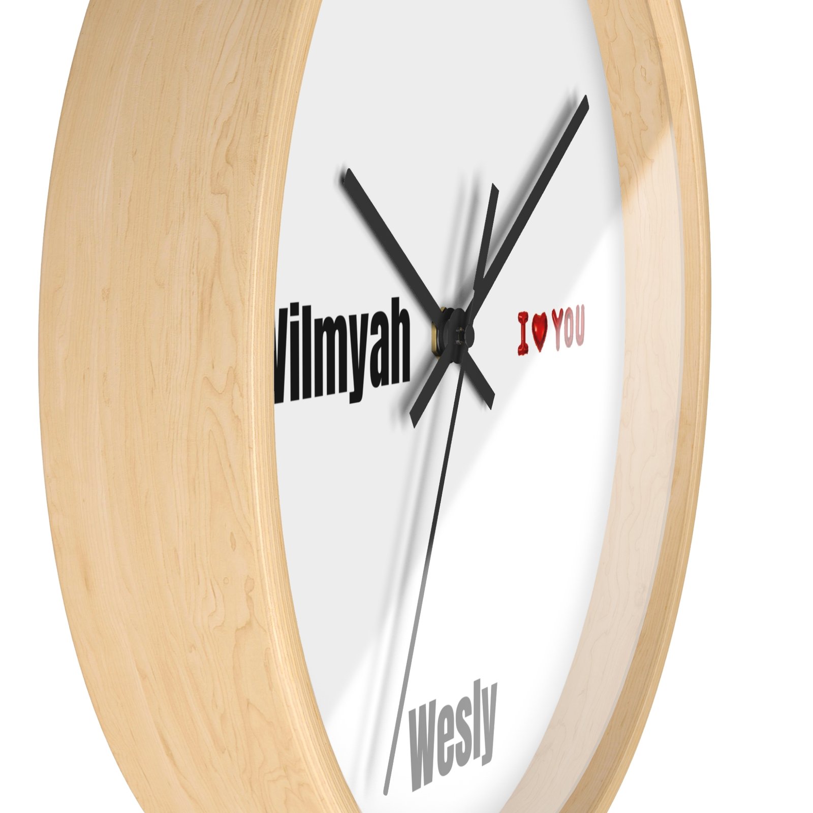 Personalized Name Wall Clock — Custom Family Names with “I YOU” Accent - Image 14