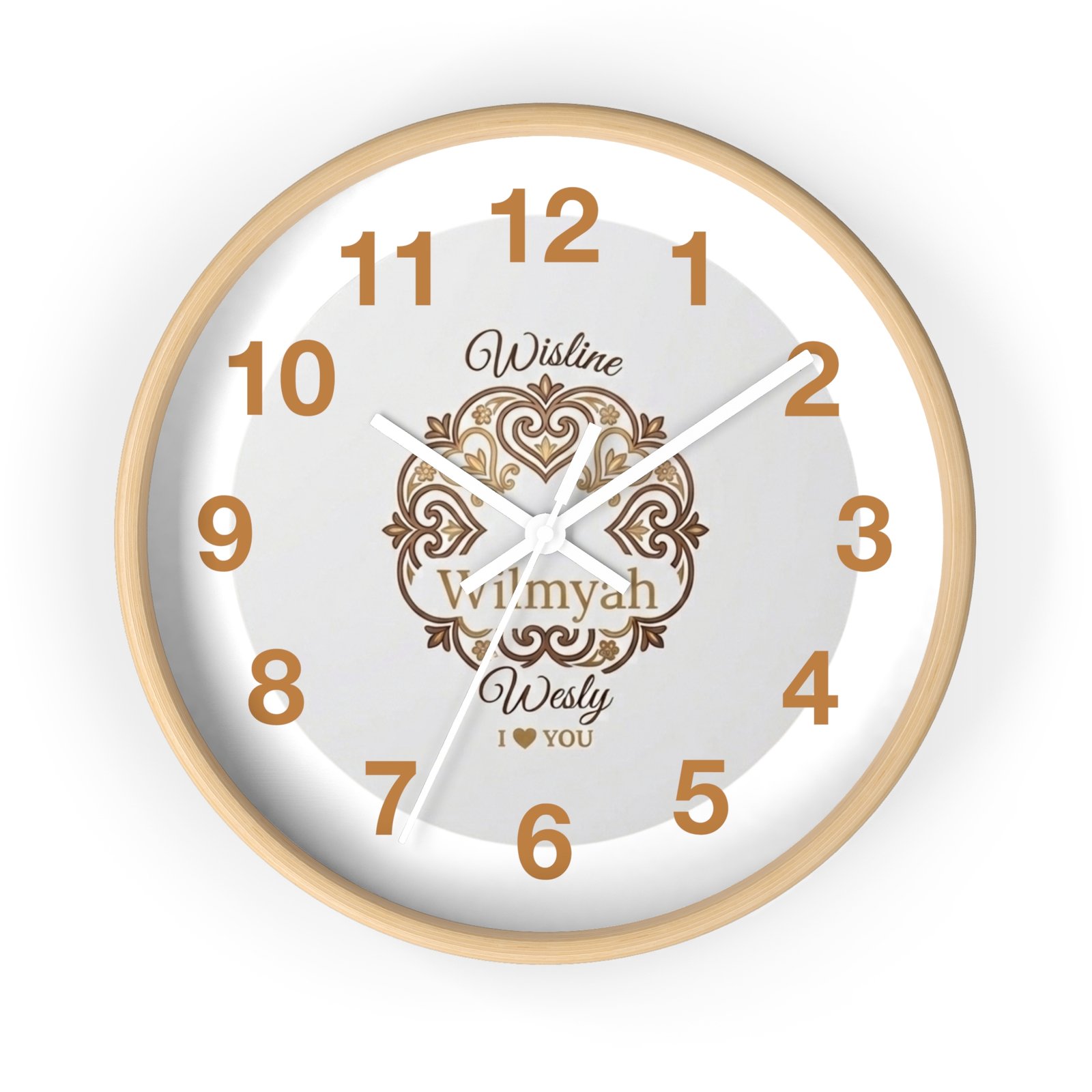 Personalized Heart Monogram Wall Clock β Custom Name Romantic Home Decor - Image 4