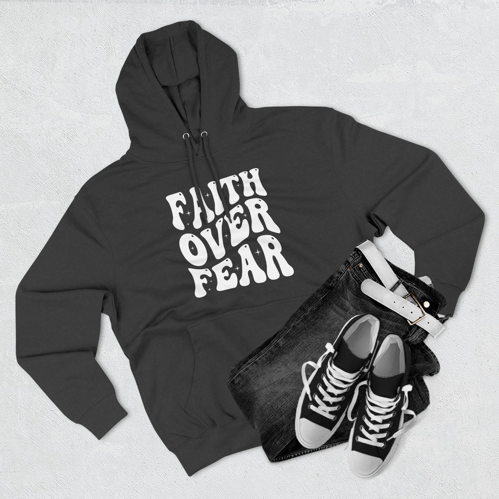 Faith Over Fear Hoodie β Inspirational Christian Graphic Pullover - Image 3